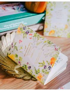 Rainbow and Birds Passport Notebook (with Gold Foil) | Meow Illustration