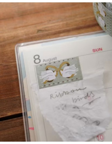 Ribbon Birds Label Sticker | Ivy Snow