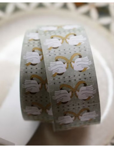 Ribbon Birds Label Sticker | Ivy Snow