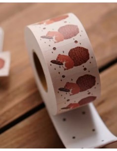 Squirrel and Bread Label Sticker | Ivy Snow