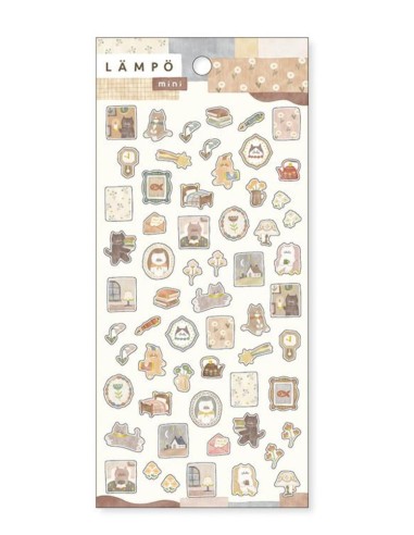 Cat and Night - Lampo mini Stickers | Mind Wave