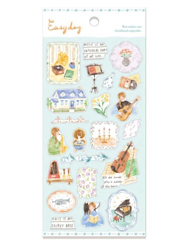 Music - Easy day Stickers | Mind Wave