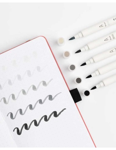 Grayscale Calliograph Pens| Archer & Olive