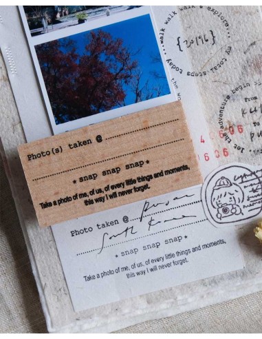 Photo(s) taken @... [Travel Journaling Series Minimalist] Wood Stamp | Eileen Tai