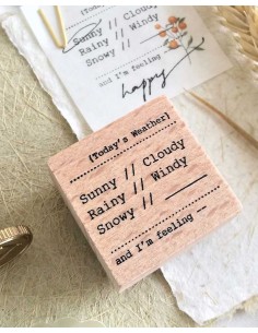 Sello de madera Today's Weather [Minimalist Collection] Wood Stamp | Eileen Tai
