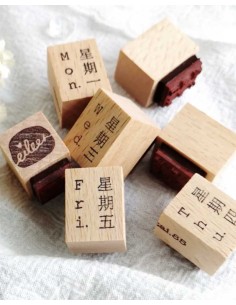 Minimalist Collection [Days] Wood Stamp Set | Eileen Tai