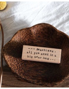 Typewriter Phrase [Bear Hugs Collection] Wood Stamp | Eileen Tai