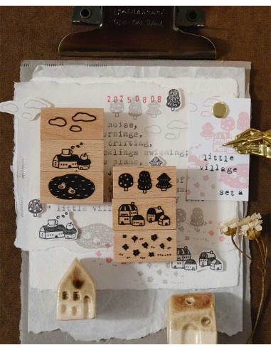 Set de Sellos de madera Set A [Little Village Collection] | Eileen Tai