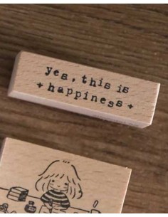 Yes, this is happiness [My Beautiful Mess Collection] Wood Stamp | Eileen Tai