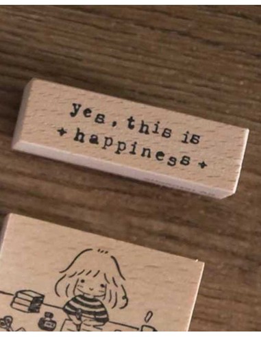 Yes, this is happiness [My Beautiful Mess Collection] Wood Stamp | Eileen Tai