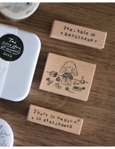 Yes, this is happiness [My Beautiful Mess Collection] Wood Stamp | Eileen Tai