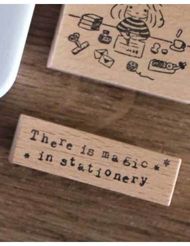 Sello de madera There is magic in stationery [My Beautiful Mess Collection] | Eileen Tai