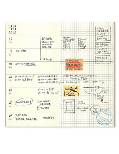 TN Regular 019 Refill Free Diary (Weekly + Grid) | Traveler's Company