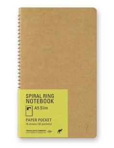 TRC Spiral Ring Notebook [A5 Slim] Paper Pocket | Traveler's Company