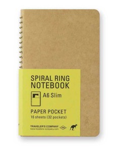 TRC Spiral Ring Notebook [A6 Slim] Paper Pocket | Traveler's Company