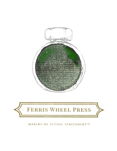 Tinta Moonlit Jade 38ml (brillo plateado) | Curious Collaborations | Ferris Wheel Press