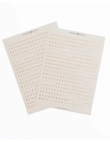 Soft Nature Alpha Sticker Set | Archer & Olive