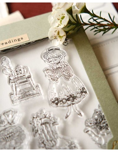 Garden Reading Clear Stamps | Teayou