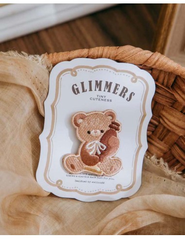 Teddy with Stamp Embroidery Clip | wwiinngg