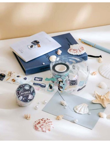 Bucle PET tape [Brillo] Bubble Office [Ilustraciones Pre-cortadas] | wwiinngg