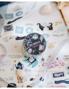 Bucle PET tape [Brillo] Bubble Office [Ilustraciones Pre-cortadas] | wwiinngg