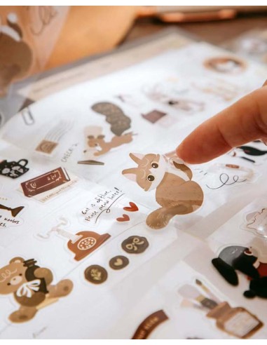 Bucle PET tape [Brillo] Deskside Stories [Ilustraciones Pre-cortadas] | wwiinngg