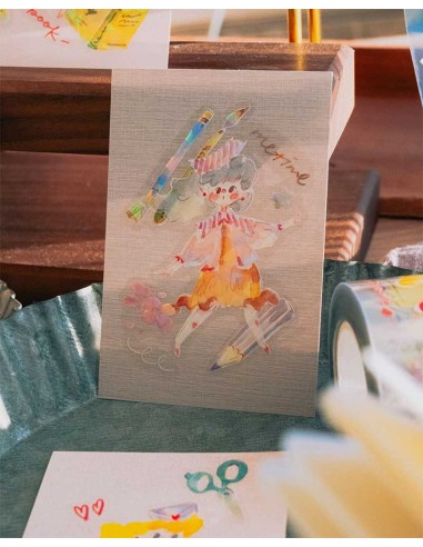 PET tape [Brillo Iridiscente] Stationery Fairy | Meow Illustration
