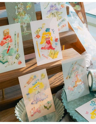 PET tape [Brillo Iridiscente] Stationery Fairy | Meow Illustration
