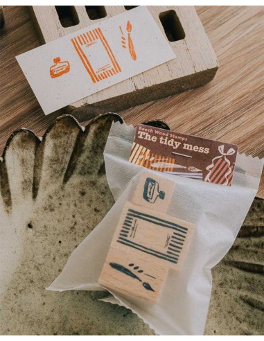 Little Corner Store [The Tidy Mess Collection] Wood Stamp Set | Meow Illustration