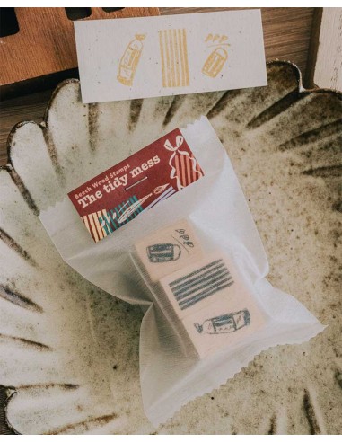 Set de Sellos de madera Tiny Theater [The Tidy Mess Collection] | Meow Illustration