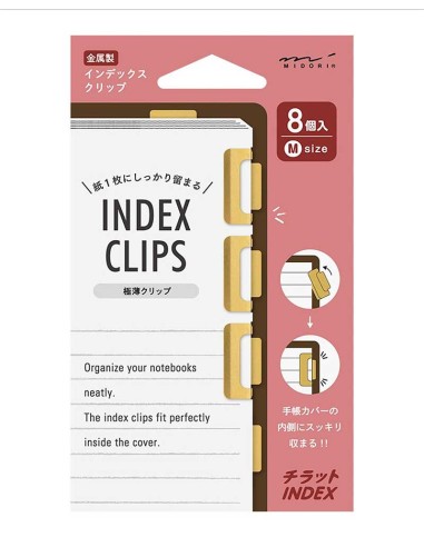 Marcapáginas Index Clip Chiratto Brass [M] | Midori