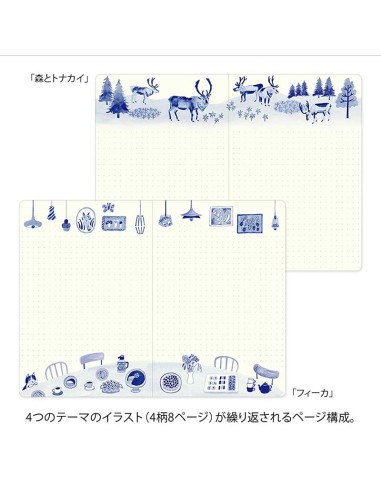 Libreta B6 Blue Nordic [Yuru Log] | Midori