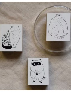 Raccoon Wood Stamp | Ivy Snow