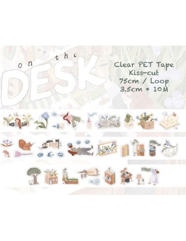 Loop On the Desk PET tape [Glossy] [Kiss-Cut] | Ivy Snow