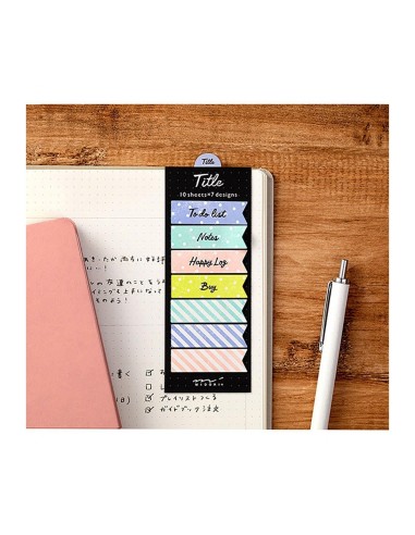Sticky Notes Journal Title Ribbon | Midori