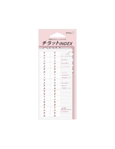 Index Label (S) Chiratto Numbers Pink | Midori