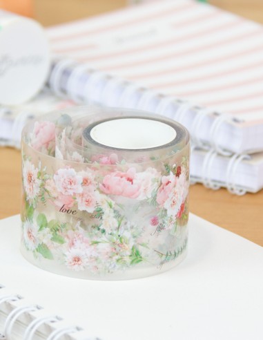 Masking Tape PET Peony 50 mm | Bunbōgu