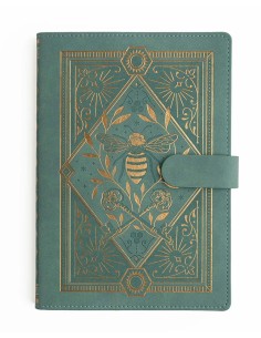 Keeper of the Bees in Soft Teal Everyday Deluxe A5 Cover + Softcover [Dot Grid] Notebook | Archer & Olive