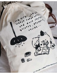 My Tiny World Inside Drawstring Pouch| Eileen Tai