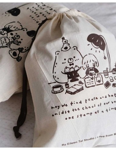 One Stamp at a Time Drawstring Pouch| Eileen Tai
