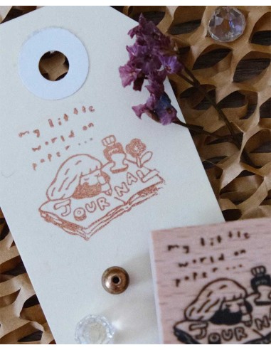My World on Paper Wood Stamp | Eileen Tai