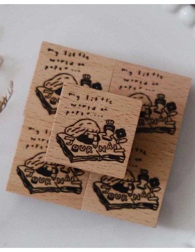My World on Paper Wood Stamp | Eileen Tai