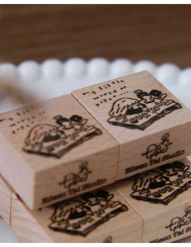 My World on Paper Wood Stamp | Eileen Tai