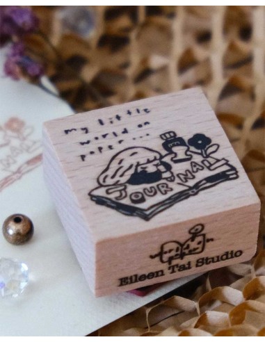 My World on Paper Wood Stamp | Eileen Tai
