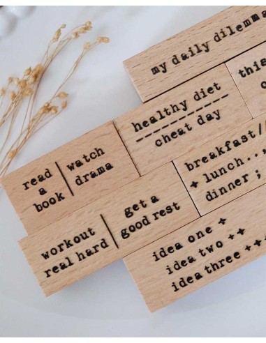 Sello de madera Typewriter Phrases [My Daily Dilemma Collection] | Eileen Tai