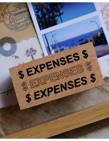 Expenses [Travel Journaling Basic Collection] Wood Stamp | Eileen Tai