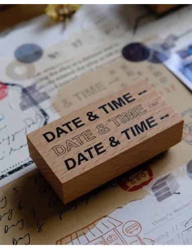 Sello de madera Date & Time [Travel Journaling Basic Collection] | Eileen Tai