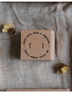 My total steps today [Travel Journaling Series Minimalist] Wood Stamp | Eileen Tai