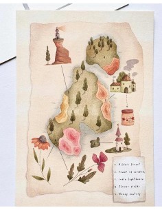 Tarjeta Postal Mapa I | Nikki Dotti