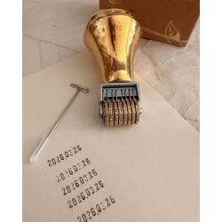 Perpetual Dater Rotary Brass Stamp | My Lovely Journal